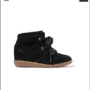 ISABEL MARANT Bobby suede wedge sneakers/booties